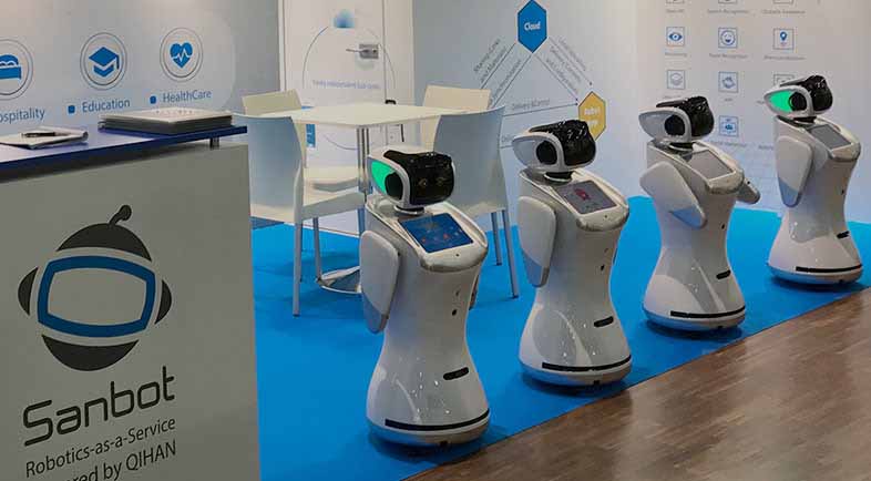 service robotics news, AI and robotics, sanbot robot events