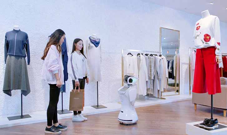 retail service robot, robot in retail, retail promotion robot