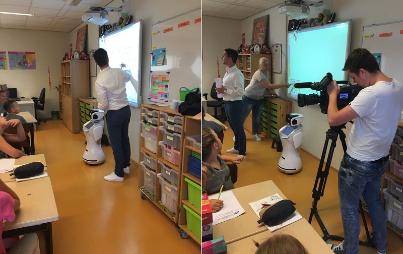 educational robot, education assisted robot in school, teaching assistant robot