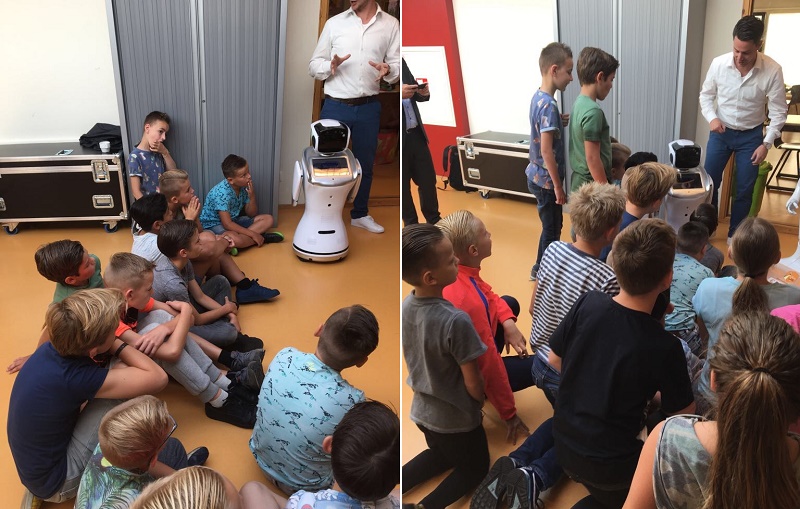 shool teaching robot, learning assistant robot, teaching robot