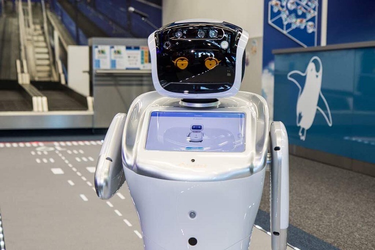 airport service robot, aviation assistant robot, customer serivce robot